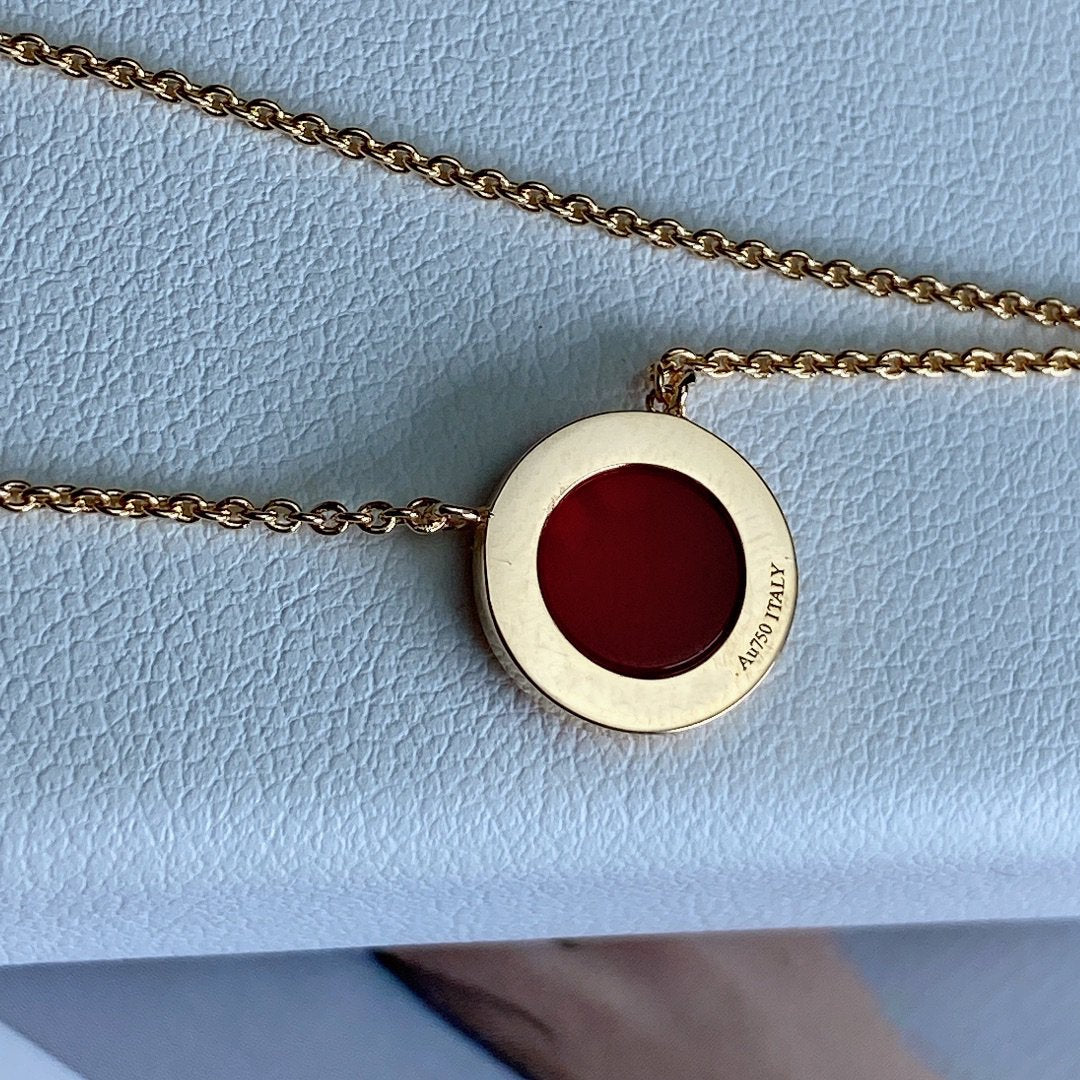 [Clover Jewelry]T DIAMOND CIRCLE PEDANT NECKLACE