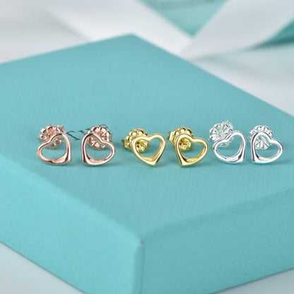 [Clover Jewelry]OPEN HEART STUD EARRINGS