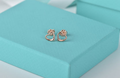 [Clover Jewelry]OPEN HEART STUD EARRINGS