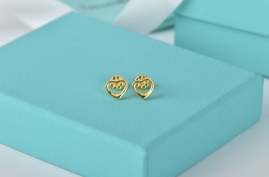 [Clover Jewelry]OPEN HEART STUD EARRINGS