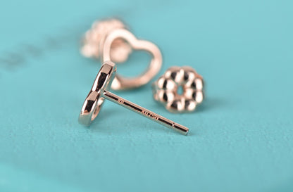 [Clover Jewelry]OPEN HEART STUD EARRINGS