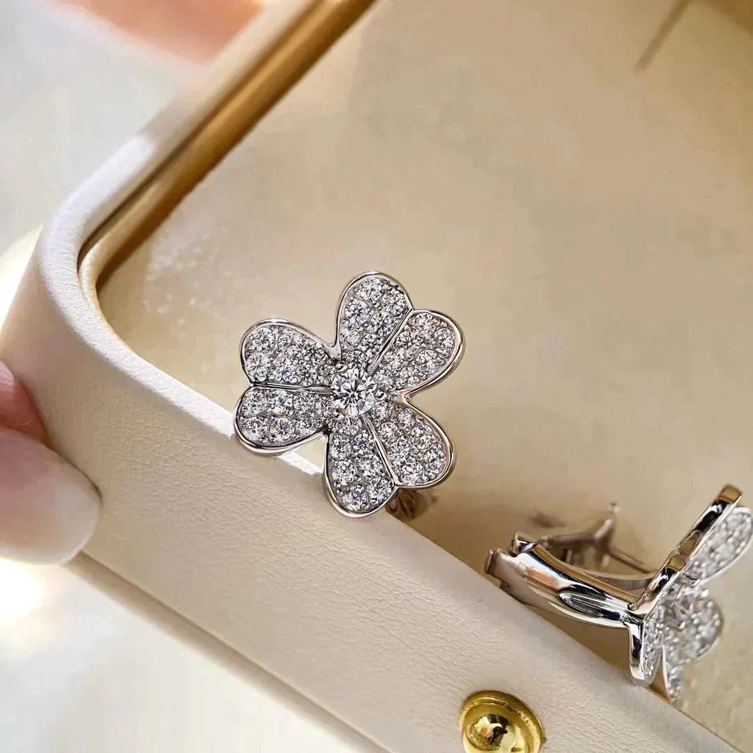[⭐Clover Jewelry]CLOVER COMOS DIAMOND EARRINGS SILVER