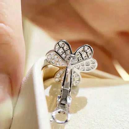 [⭐Clover Jewelry]CLOVER COMOS DIAMOND EARRINGS SILVER