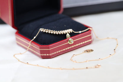 [⭐Clover Jewelry]CLASH PINK GOLD NECKLACE