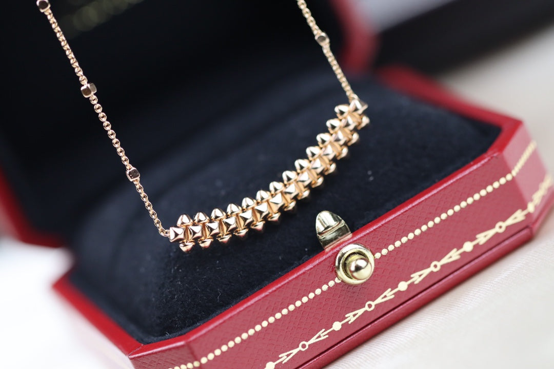 [⭐Clover Jewelry]CLASH PINK GOLD NECKLACE