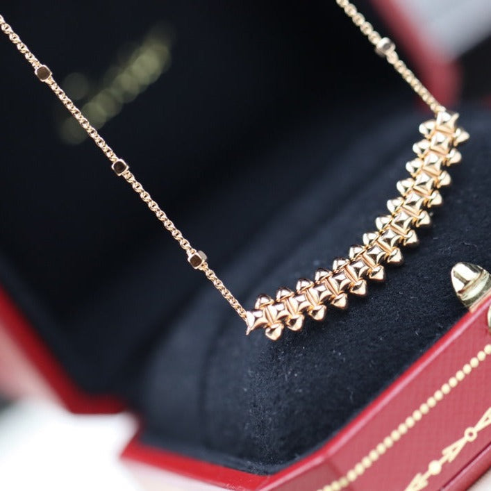 [⭐Clover Jewelry]CLASH PINK GOLD NECKLACE