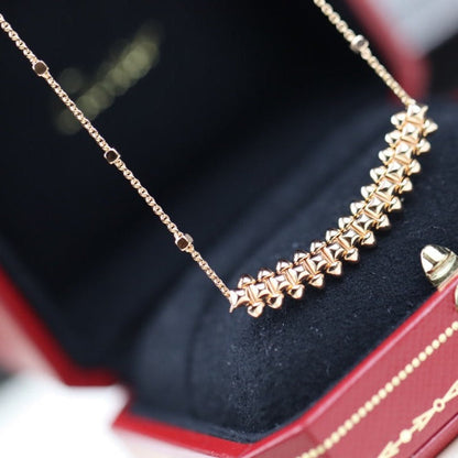 [⭐Clover Jewelry]CLASH PINK GOLD NECKLACE
