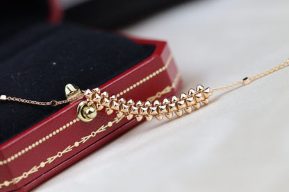 [⭐Clover Jewelry]CLASH PINK GOLD NECKLACE