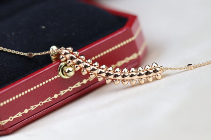 [⭐Clover Jewelry]CLASH PINK GOLD NECKLACE