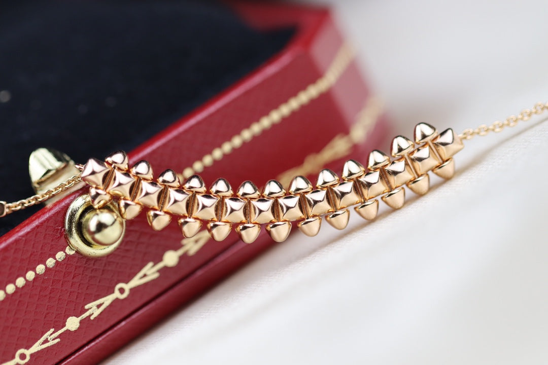 [⭐Clover Jewelry]CLASH PINK GOLD NECKLACE