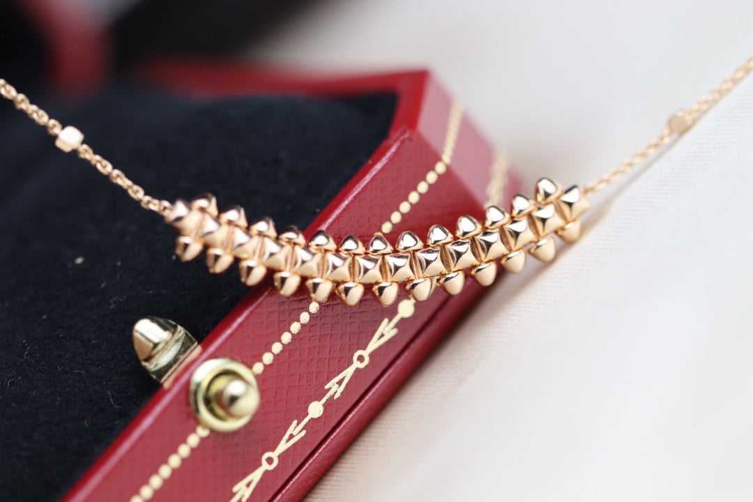 [⭐Clover Jewelry]CLASH PINK GOLD NECKLACE