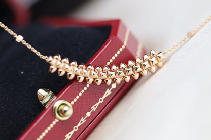 [⭐Clover Jewelry]CLASH PINK GOLD NECKLACE