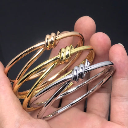 [Clover Jewelry]KNOT DOUBLE ROWS BRACELET
