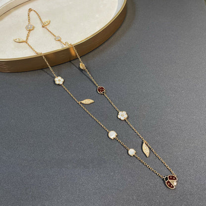 [⭐Clover Jewelry]LUCKY SPRING 15 MOTIFS GOLD NECKLACE