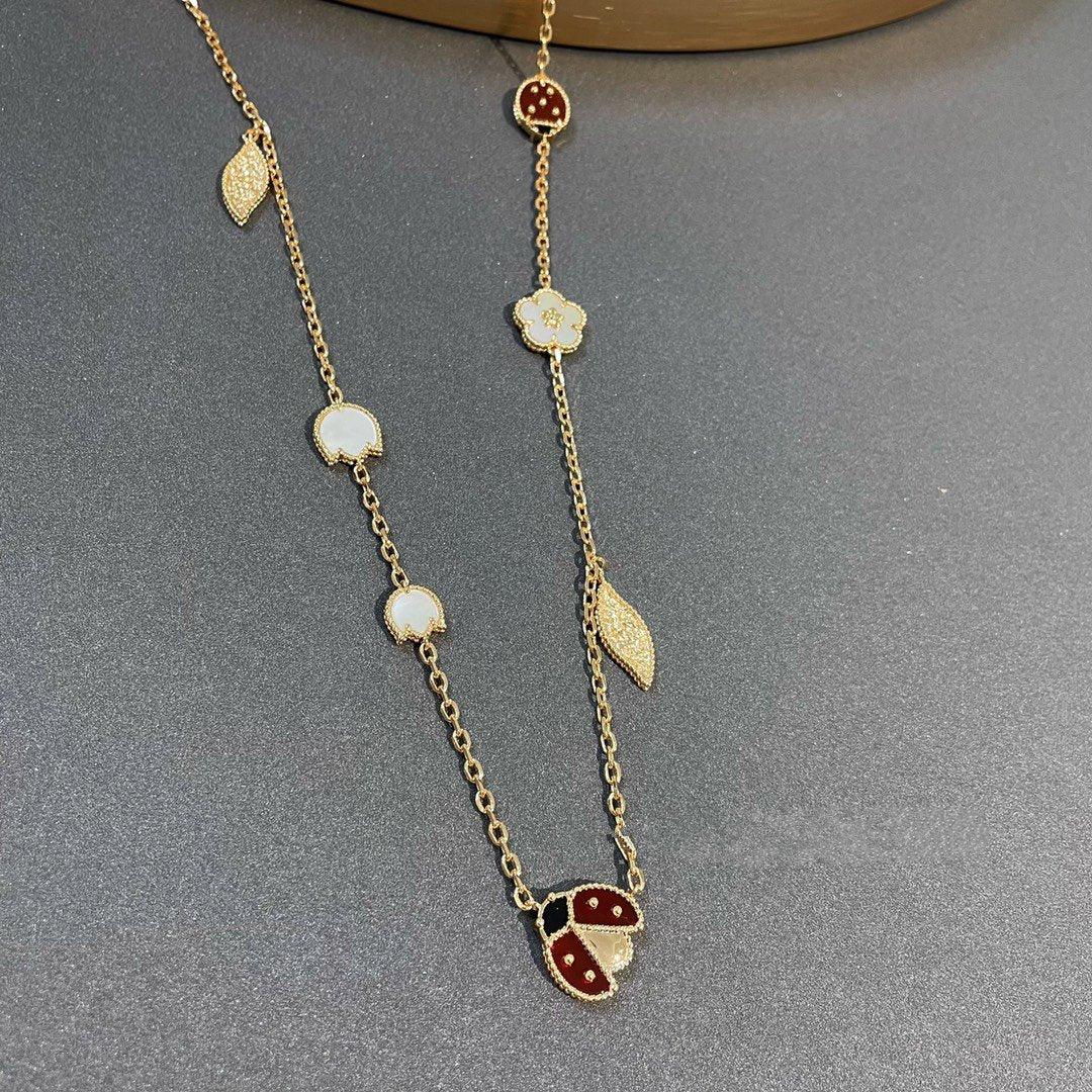 [⭐Clover Jewelry]LUCKY SPRING 15 MOTIFS GOLD NECKLACE