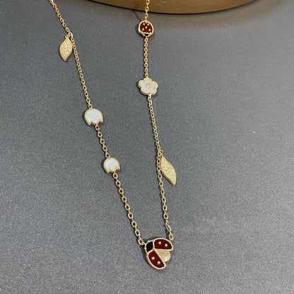 [⭐Clover Jewelry]LUCKY SPRING 15 MOTIFS GOLD NECKLACE