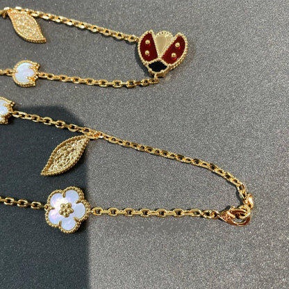 [⭐Clover Jewelry]LUCKY SPRING 15 MOTIFS GOLD NECKLACE