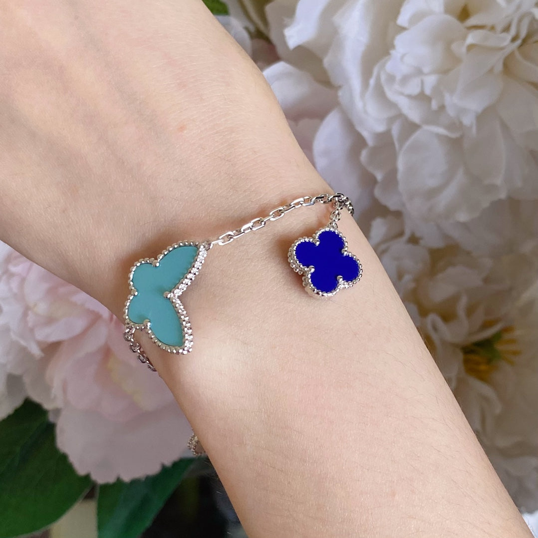 [⭐Clover Jewelry]LUCKY SPRING SILVER BRACELET 4 MOTIF