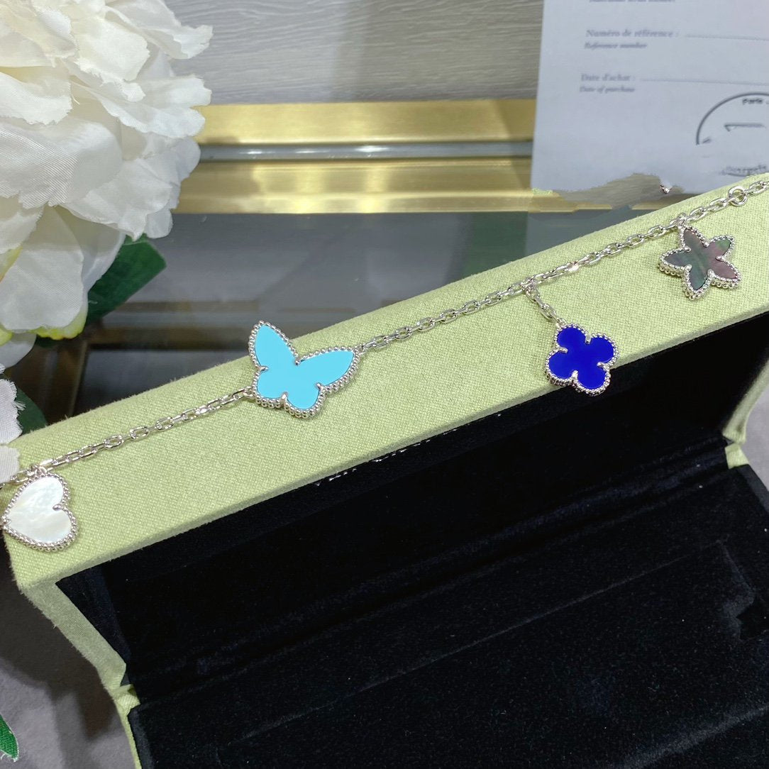 [⭐Clover Jewelry]LUCKY SPRING SILVER BRACELET 4 MOTIF