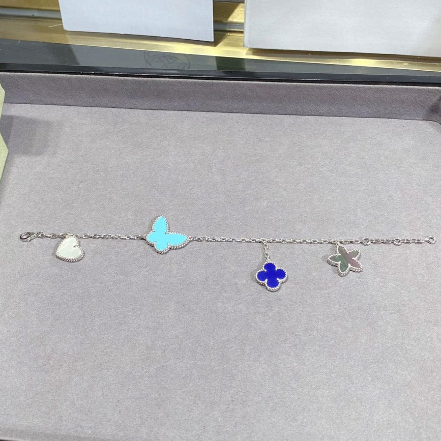 [⭐Clover Jewelry]LUCKY SPRING SILVER BRACELET 4 MOTIF