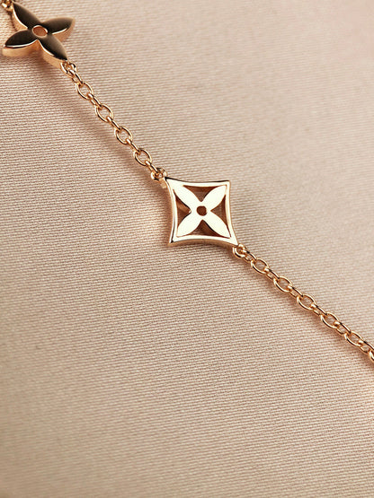 [⭐Clover Jewelry]STAR AND SUN 7 MOTIFS GOLD BRACELET