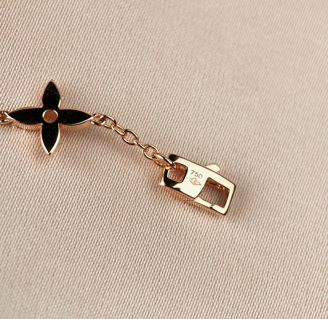 [⭐Clover Jewelry]STAR AND SUN 7 MOTIFS GOLD BRACELET