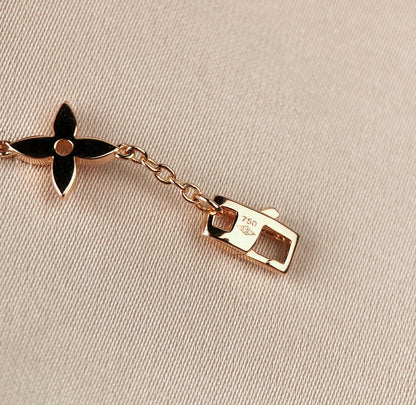 [⭐Clover Jewelry]STAR AND SUN 7 MOTIFS GOLD BRACELET
