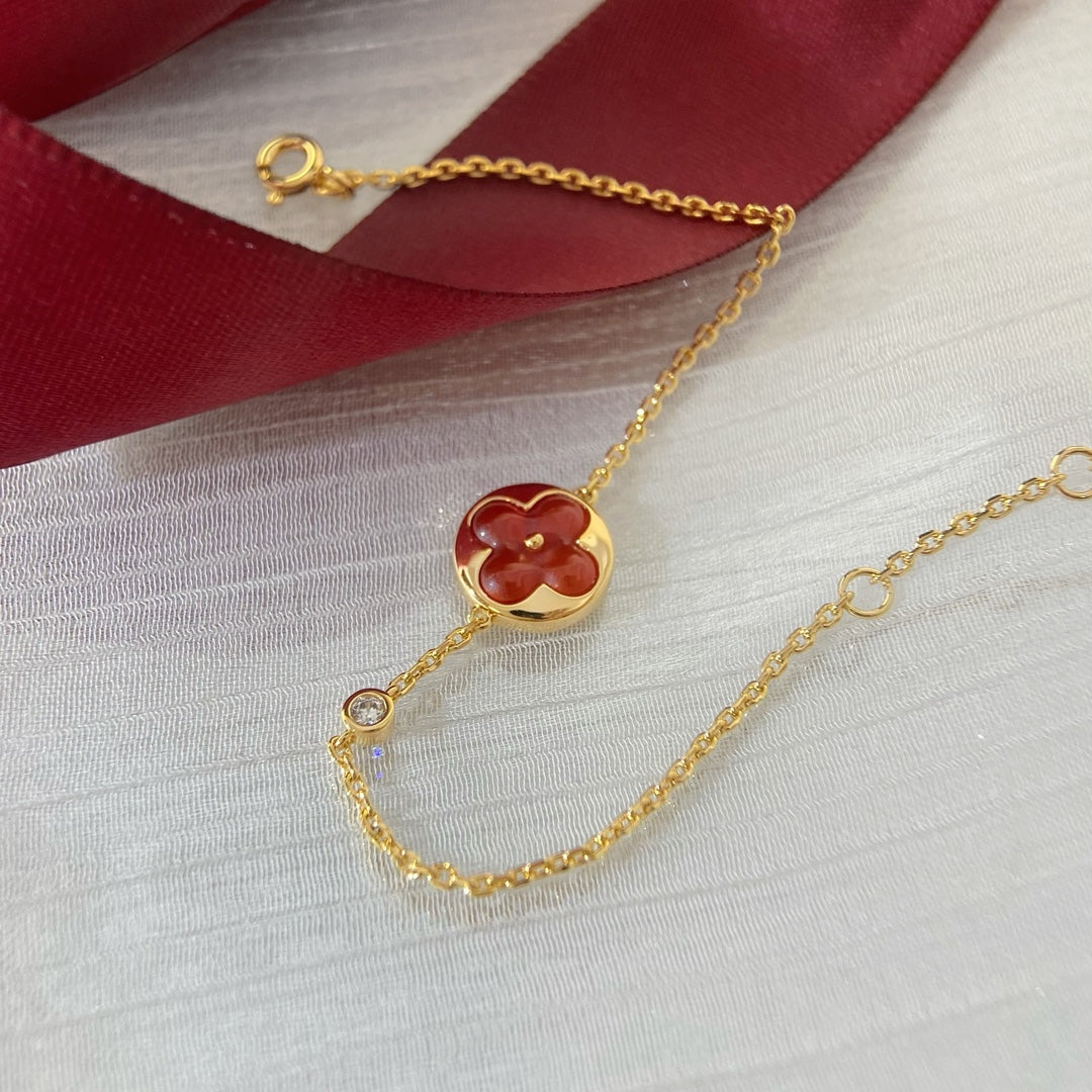 [⭐Clover Jewelry]SUN PEDANT CARNELIAN BRACELET