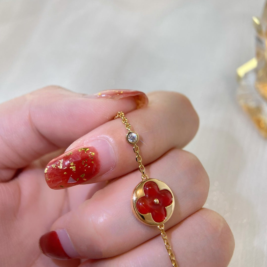 [⭐Clover Jewelry]SUN PEDANT CARNELIAN BRACELET