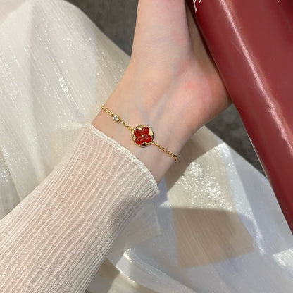 [⭐Clover Jewelry]SUN PEDANT CARNELIAN BRACELET