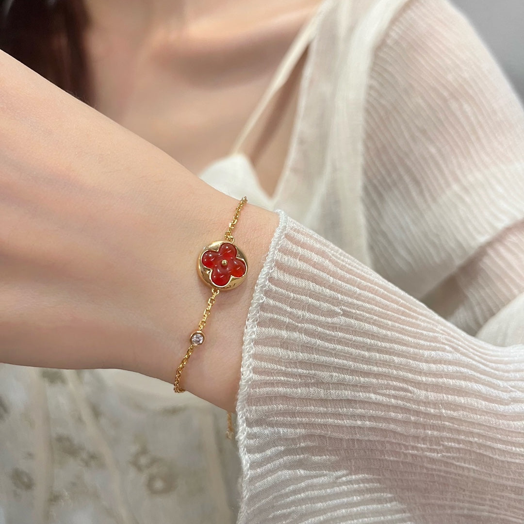 [⭐Clover Jewelry]SUN PEDANT CARNELIAN BRACELET