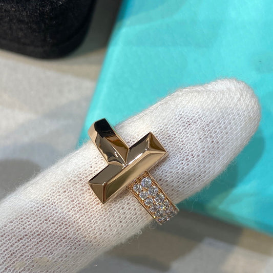 [Clover Jewelry]T WIRE MEDIUM DIAMOND RING