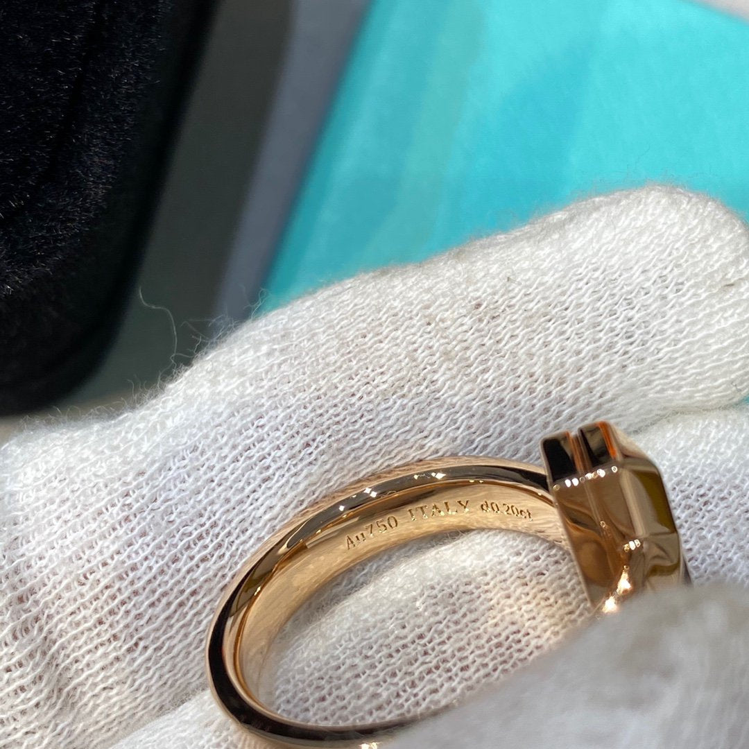 [Clover Jewelry]T WIRE MEDIUM DIAMOND RING