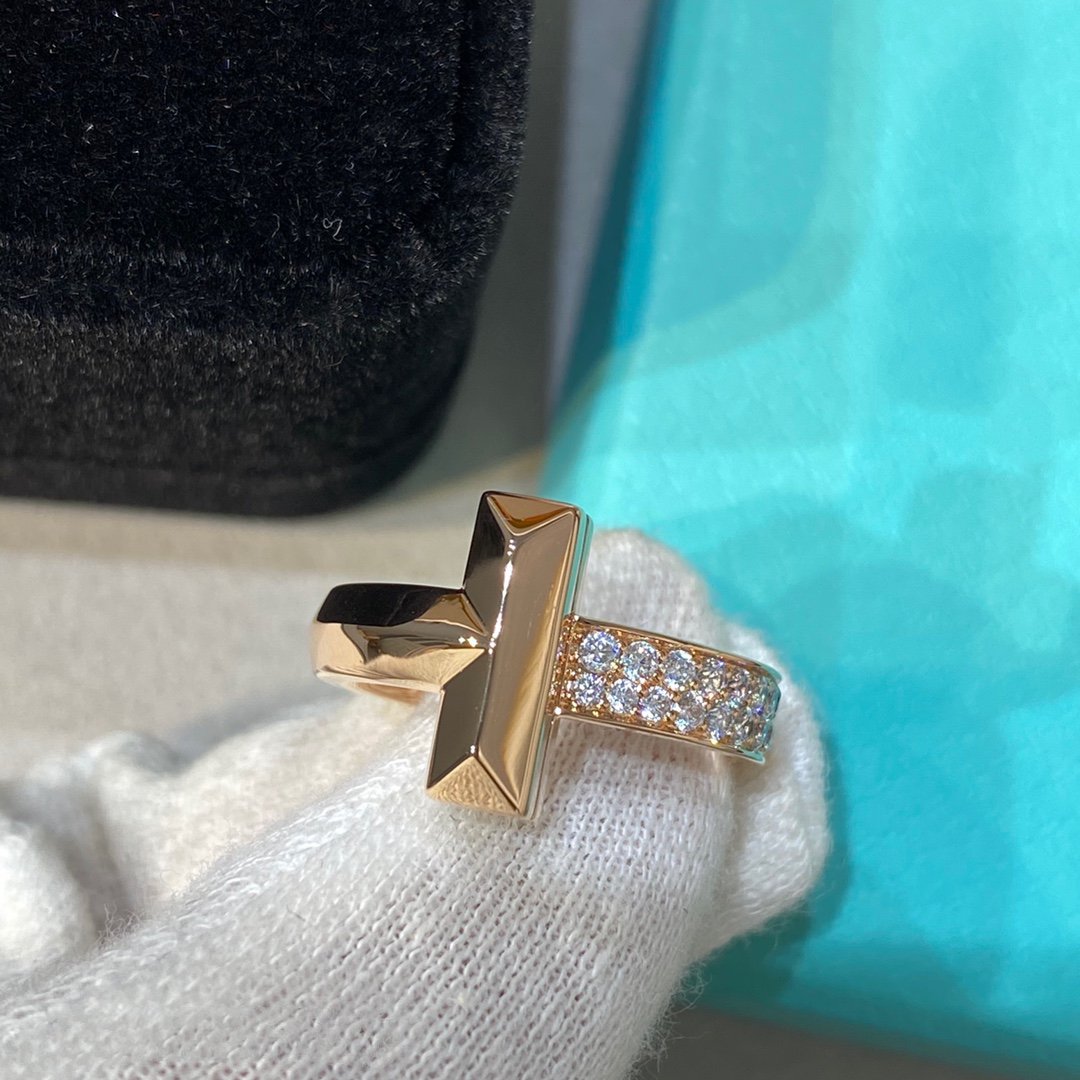 [Clover Jewelry]T WIRE MEDIUM DIAMOND RING
