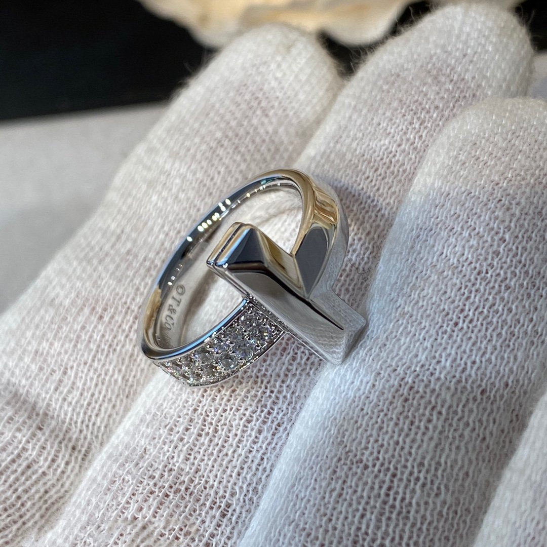 [Clover Jewelry]T WIRE MEDIUM DIAMOND RING