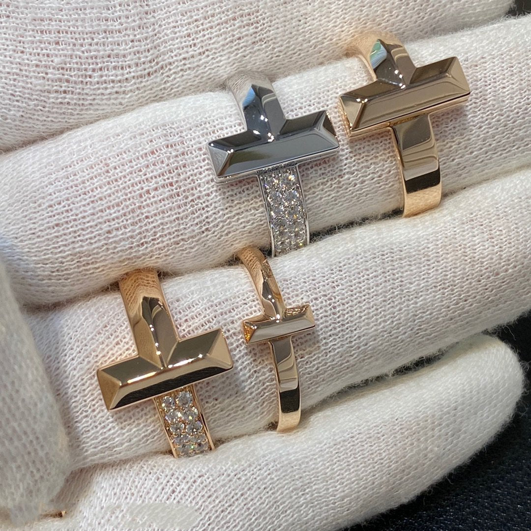 [Clover Jewelry]T WIRE MEDIUM DIAMOND RING