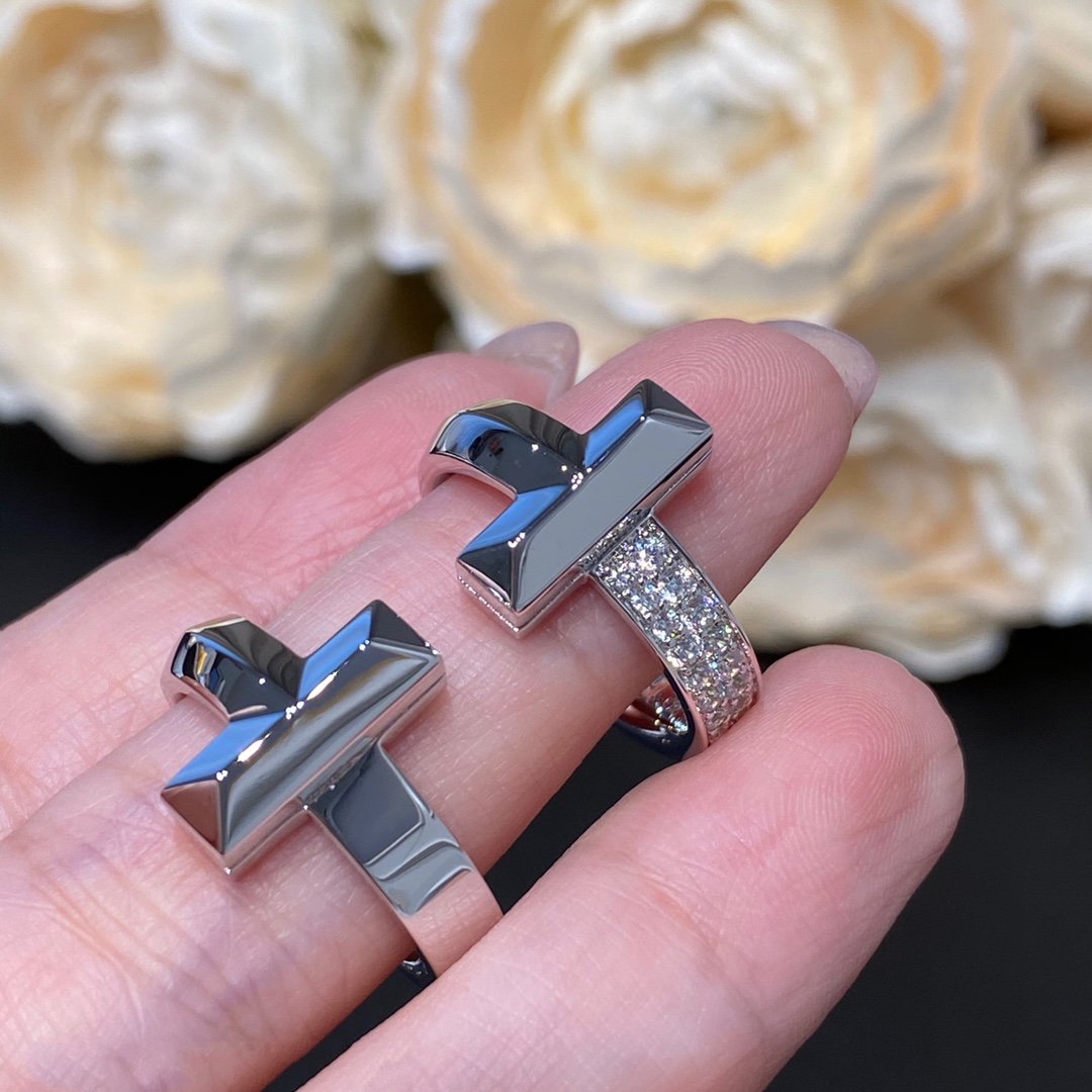 [Clover Jewelry]T WIRE MEDIUM DIAMOND RING