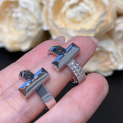 [Clover Jewelry]T WIRE MEDIUM DIAMOND RING