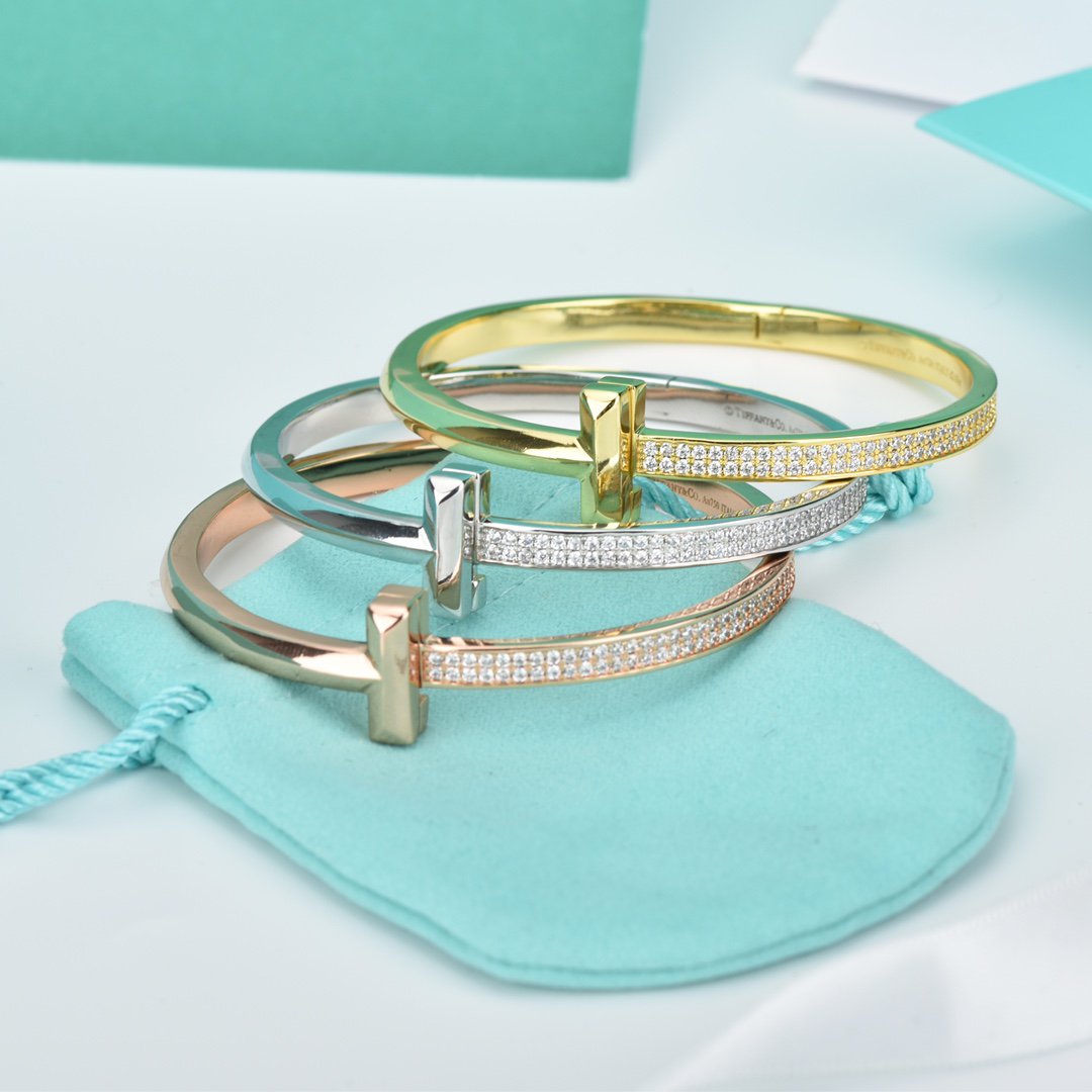 [Clover Jewelry]WIDE DIAMONDS HINGED BANGLE