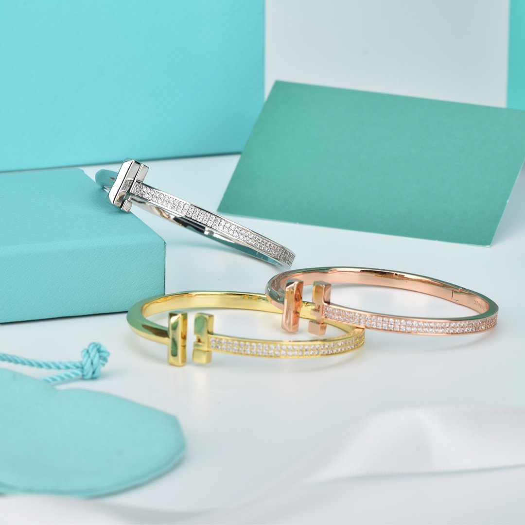 [Clover Jewelry]WIDE DIAMONDS HINGED BANGLE