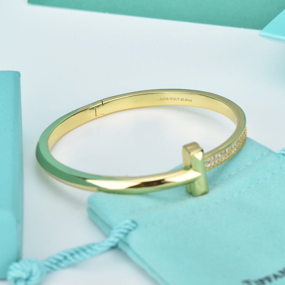 [Clover Jewelry]WIDE DIAMONDS HINGED BANGLE