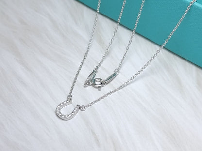 [Clover Jewelry]U PEDANT DIAMOND NECKLACE