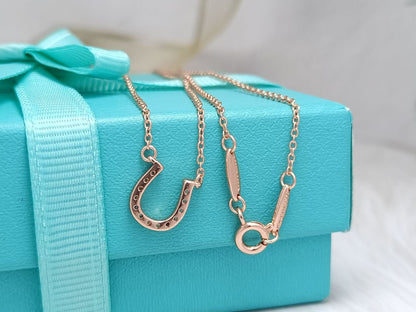 [Clover Jewelry]U PEDANT DIAMOND NECKLACE