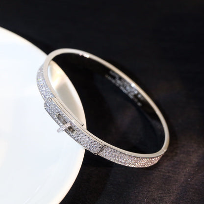[⭐Clover Jewelry]KELLY BRACELET DIAMOND PAVED