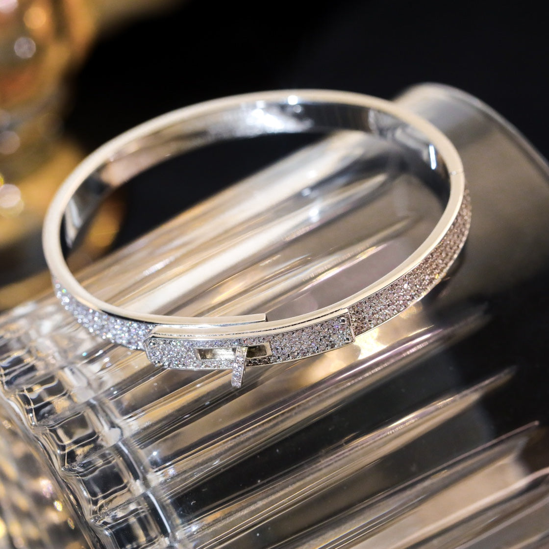[⭐Clover Jewelry]KELLY BRACELET DIAMOND PAVED