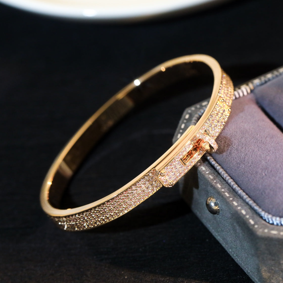 [⭐Clover Jewelry]KELLY BRACELET DIAMOND PAVED