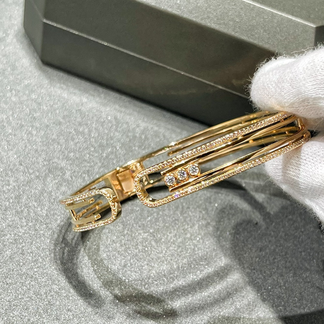 [⭐Clover Jewelry]MOVE 10TH PAVED DIAMOND BRACELET