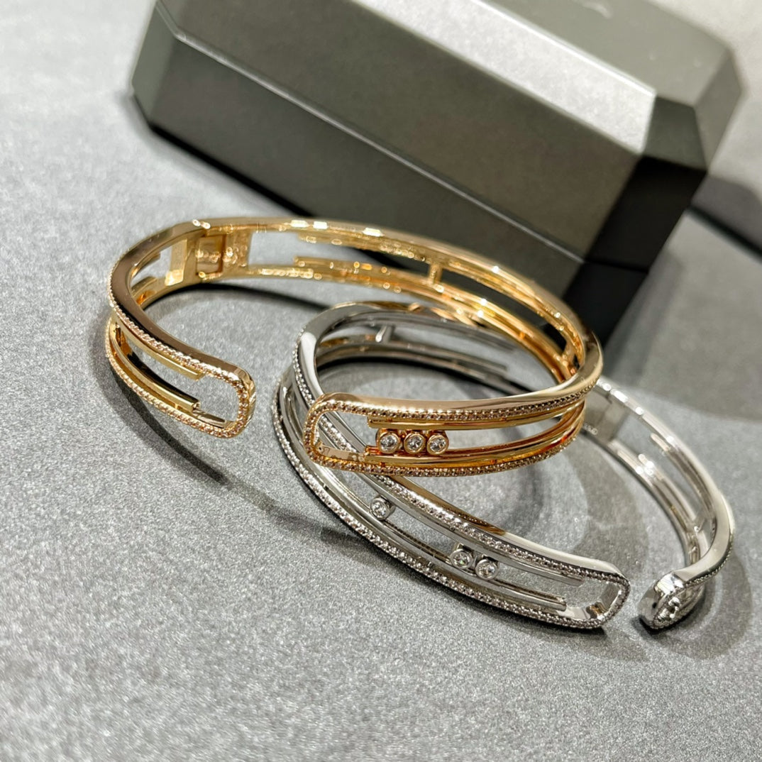 [⭐Clover Jewelry]MOVE 10TH PAVED DIAMOND BRACELET