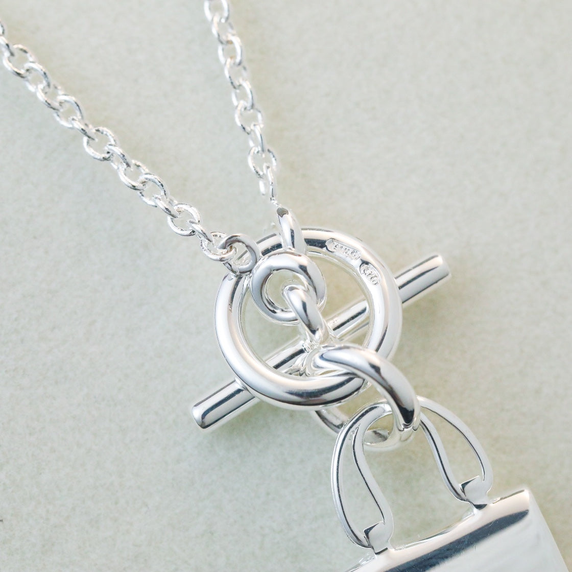 [⭐Clover Jewelry]POP H PEDANT SILVER NECKLACE