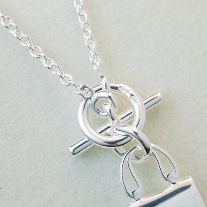 [⭐Clover Jewelry]POP H PEDANT SILVER NECKLACE